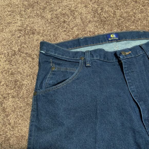 Wrangler Jeans 36 x 36 Mens Regular Fit 47MWZ PW Dark Wash Western Pants - Picture 3 of 9